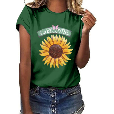 

Starmoon Women Girls Plus Size Lips Print Short Sleeved T-shirt Blouse Tops
