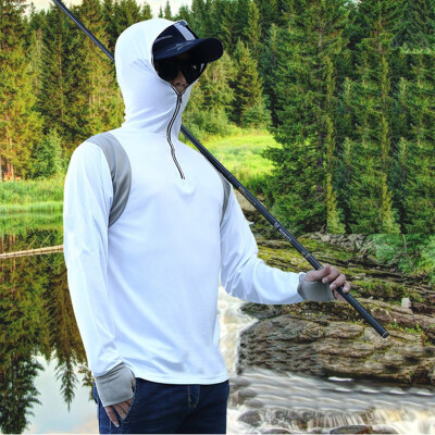 

Gobestart Mens Long Sleeves Tops Hoodie Sweatshirts Fishing Suit Zipper Blouse