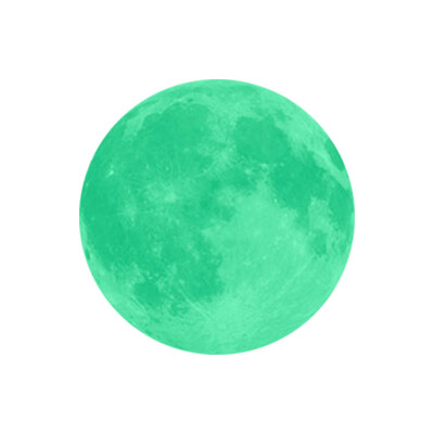 

〖Follure〗30cm 3D Large  oon Fluorescent Wall Sticker Removable Glow In The Dark Sticker