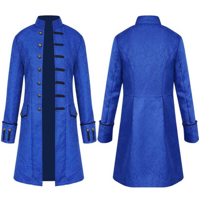 

Gobestart Men Winter Warm Vintage Tailcoat Jacket Overcoat Outwear Buttons Coat