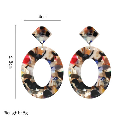 

Fashion Big Resin Drop Earrings For Women 2019 New Acetic Acid Large Korea Square Earrings Trendy Wood Geometric Brincos Jewelry