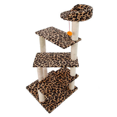 

M7 43" Stable Cute Leopard Print Sisal Cat Climb Holder Lovely Cat Tower