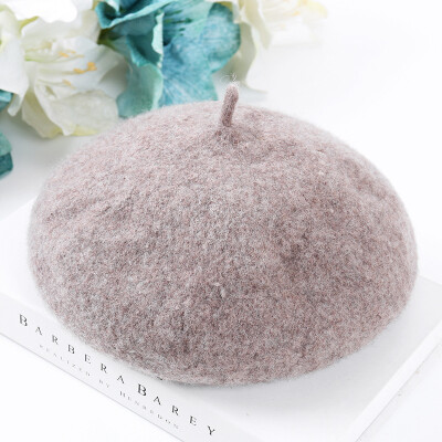 

Hat Lady Autumn&Winter Wool Beret Korean Edition Japanese Student Painter Hat British Pumpkin Bud Cap