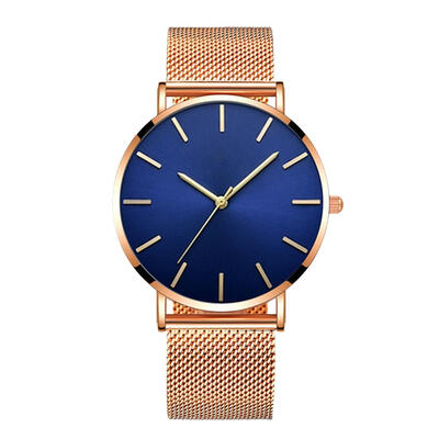 

Men Watches Sports Round Casual Business Alloy Mesh Band Analog Wristwatch