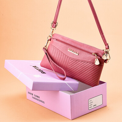 

Middle-aged mother womens bag Korean Messenger bag soft leather small elderly satchel shopping bag shoulder bag
