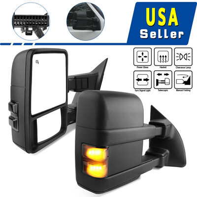 

Pair for 2008-2016 Ford F250 F350 SuperDuty Power Heated Tow Mirrors Turn Signal