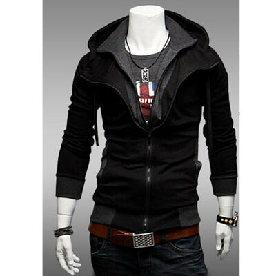 

Winter Mens Hoodie Warm Hooded Sweatshirt Coat Jacket Outwear Sweater Slim Tops