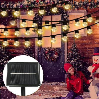 

G40 Solar String Light 25 LED Light Warm White Ambience Connectable OutdoorIndoor Lights Wedding Christmas Camping RV Garden Terr