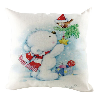 

Tailored Christmas Pillow Cover Pillowcases Decorative Sofa Cushion Cover Home Decoration