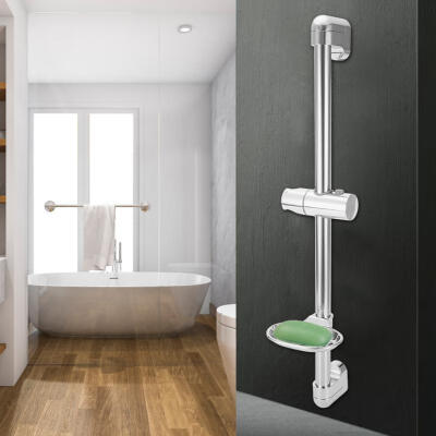 

Greensen Stainless Steel Lifting Handhold Shower Head Holder Bracket with Soap Box G12