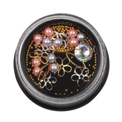

Colorful Mix Nail Art Rhinestones Beads Hollow Rivets DIY Manicure Charm