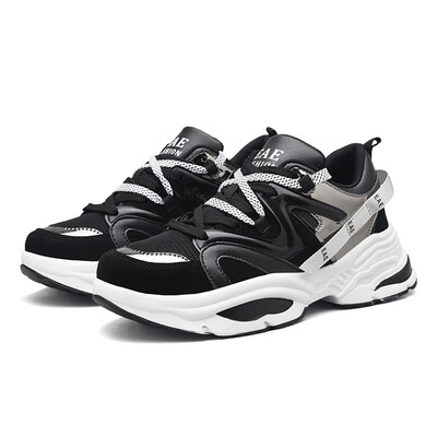 

LZJ 2019 Spring Women Casual Shoes Flock Platform White Sneakers Lace-Up Sewing Wedges Lover Shoes for Women Zapatos Mujer