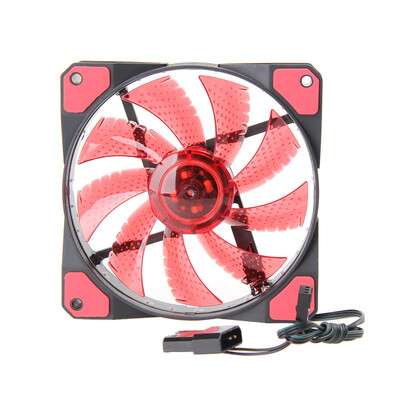 

120mm 12V 3-4Pin 15LED Lighting PC Case Fan Cooler Computer Cooling Fan