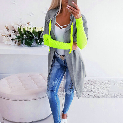 

Women Long Sleeve Hooded Jacket Casual Cardigan Coat Hoodie Outwear Sweatshirt