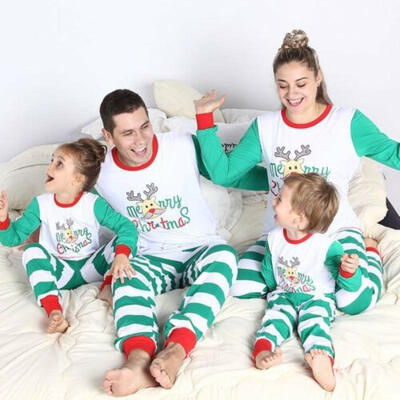

AU Family Matching Christmas Pajamas PJs Sets Xmas Mom Dad Children Sleepwear