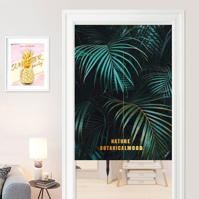 

Gobestart Tropical Plant Curtain Fabric Partition Curtain Cloakroom Decorative Curtain