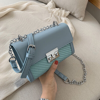 

Tailored Womens Fashion Retro Woven Shoulder Bag Solid Color Handbag Woven Bag Beach Bag
