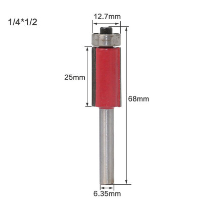 

〖Follure〗Flush Trim Router Bit Top & Bottom Bearing 1H X 14 Shank Woodworking Tool