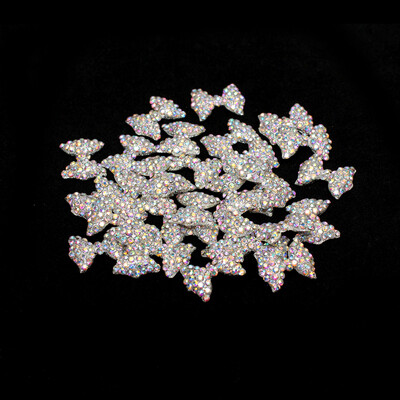 

Toponeto 30pcs DIY 3D Alloy Rhinestones Diamond Bow Tie Nail Art Decorations Slices