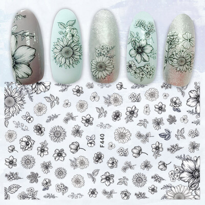 

〖Follure〗DIY Nail Applique Adhesive Flower Rattan Nail Sticker Lace Design Nail Paste