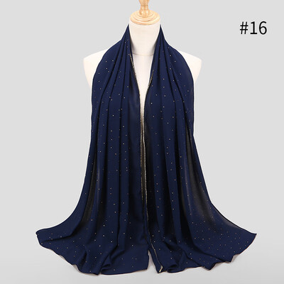 

New high quality pearl chiffon inlay bit towel spring&summer long section Muslim woman hijab scarf