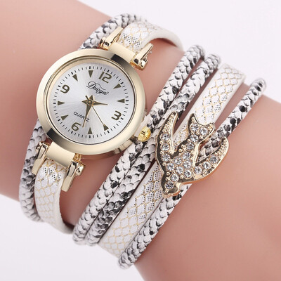 

Korean fashion personality female student quartz watch full diamond jewelry PU winding performance goods wholesale factory direct sales