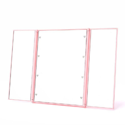 

8L-EDs Tri-fold Makeup Mirror Cosmetic Folding Mirror for Bathroom Travel