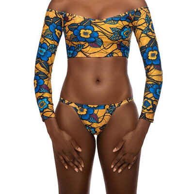 

Saidsome Womens Digital Totem Print Sexy Mesh One-piece Swimsuit Bikini