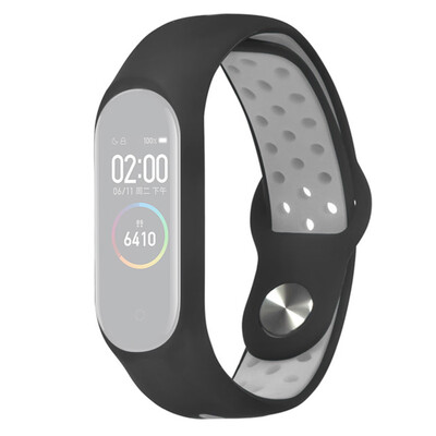 

〖Follure〗Sports Soft Silicone Two color Point Wristband Wrist Strap For Xiaomi Mi Band 4