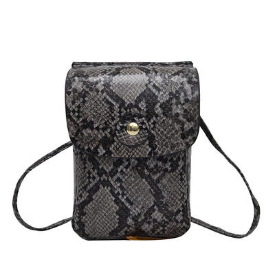 

Summer Women Fashion Snake Print Crossbody Bag Square Waist Pack Phone Bags