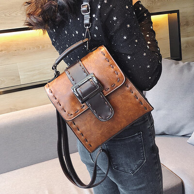 

Ins bag shoulder bag female 2019 new Korean version of Harajuku style high school students wild college wind retro backpack