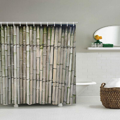 

Shower Curtain Waterproof Polyester Fabric Bath Curtains 12 Grommet Holes Bathroom Curtains for Bathtub Showers