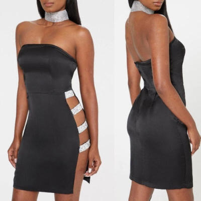 

2018 Women´s Bodycon Sleeveless Evening Party Cocktail Club Short Mini Dress