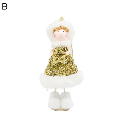 

Christmas Angel Deer Santa Snowman Doll Ornament Xmas Desktop Party Window Decor