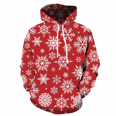 

Toponeto Mens Casual Christmas Funny 3D Print Party Long Sleeve Hoodie Top Blouse Coat