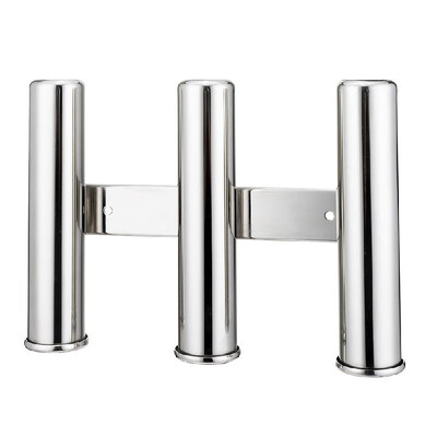 

Fishing Rod Holder for Marine Boat Rail Mount 3 Rod Holders Stainless Steel Rail Mount Clamp