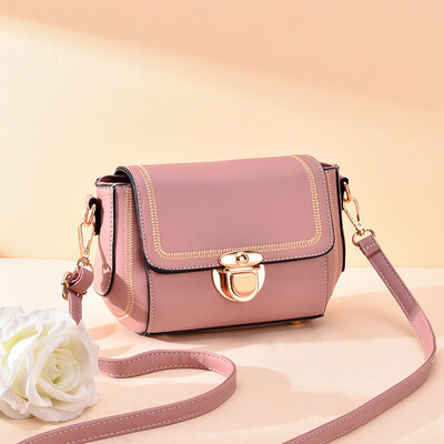 

Korean version of candy color small square bag sewing thread temperament female bag 2019 new shoulder diagonal package