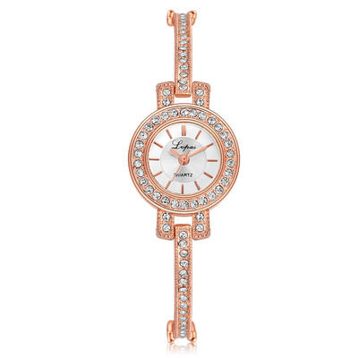 

Luxury Watches Women Extravagant With Rhinestone Dial Ladies Fashion Quartz Wristwatch Simple Clock Bracelet Reloj Mujer