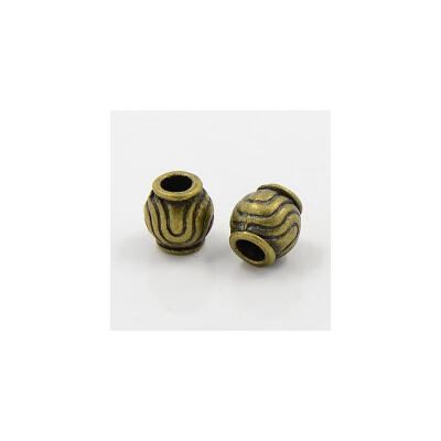 

Large Hole Beads Alloy European Beads Antique Bronze Lead Free&Cadmium Free & Nickel Free Barrel