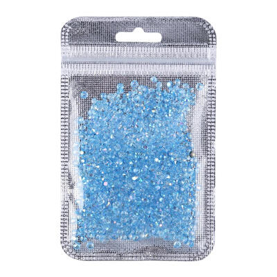 

500pcs Naked Diamond Nail Glitter Rhinestones Silver Flat Bottom Drill
