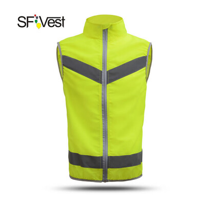 

SFVest High Visibility Reflective Safety Vest Reflective Novelty High Collar Vest Workwear Security Working Clothes Day Night Mot