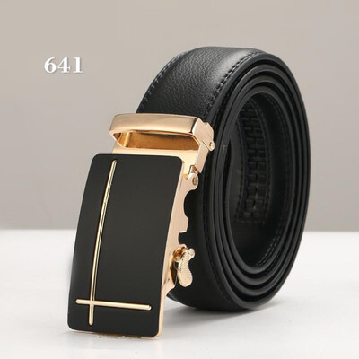 

Brand Fashion Automatic Buckle Genuine Leather Strap Belts For Men Top Quality Automatic Buckle black Belts luxury designer belt