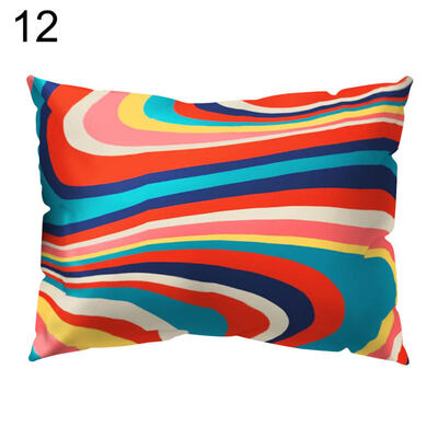 

Colorful Stripe Car House Pillow Case Cushion Cover Sofa Bed Car Office Decor