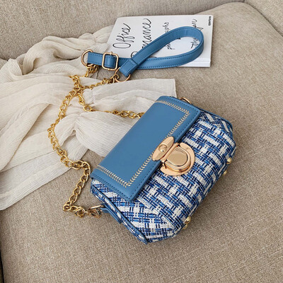 

Advanced foreign gas bag summer mini lock chain bag new 2019 fashion small square bag oblique satchel bag