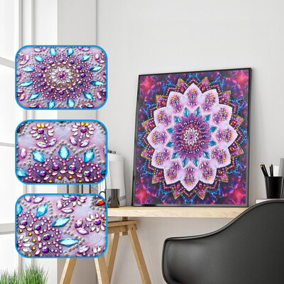 

Gobestart Special Shaped Diamond Painting DIY 5D Partial Drill Cross Stitch Kits Crystal R