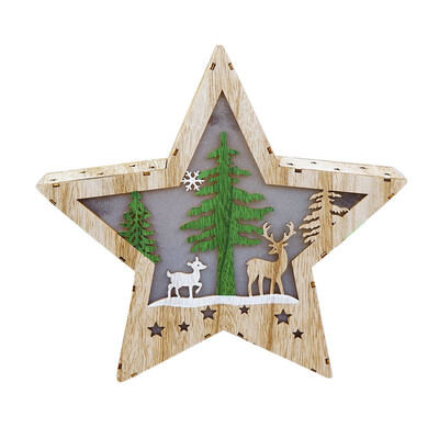 

Tailored Christmas Ornaments LED Light Chalet Hotel Bar Christmas Tree Decoration