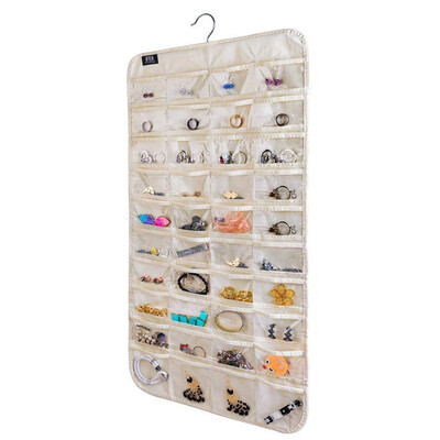 

Gobestart 80Pockets Clear Hanging Bag Socks Bra Underwear Rack Hanger Storage Organizer