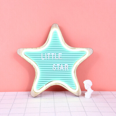 

〖Follure〗LED Mint Green Pentagram Custom Letter Display Notice Message Board