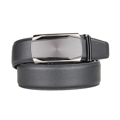 

BPSTAR Mens Automatic Buckle Genuine Leather Mens Ratchet Holeless Belt Business High Quality Mens Real Belt for Pants