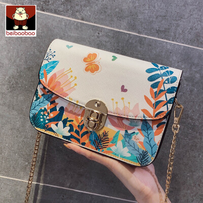 

Summer graffiti bag 2019 new Korean Harajuku printing small square bag chain shoulder Messenger bag